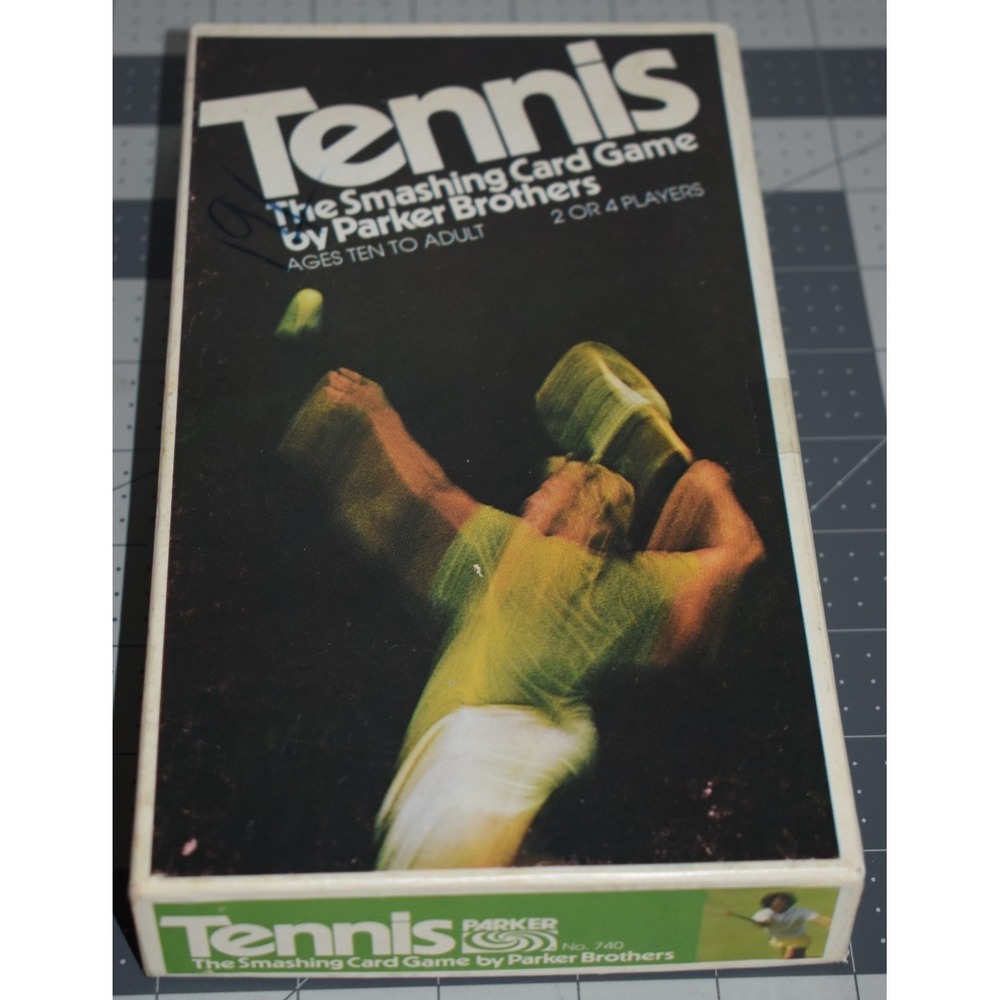 1975 Tennis The Smashing Card Game Parker Brothers No 740 Vintage Board Game